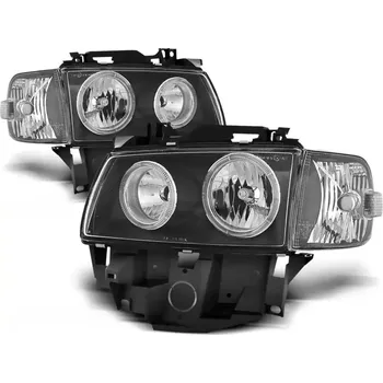 Přední světlomet PŘEDNÍ SVĚTLOMETY, SVĚTLA, LAMPY VOLKSWAGEN T4, 1996-2003, ANGEL EYES, ČERNÉ BLACK (BUS) (LPVW28)