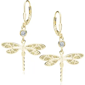 Náušnice Olivie Stříbrné náušnice VÁŽKA GOLD 8969 Ag 925; ≤2,9 g.