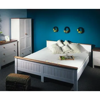 Postel Gazel Anny 180 bílo-hnědá postel 180 x 200 cm