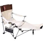 Aga Rybářské skládací křeslo s podnožkou DS717 Béžové