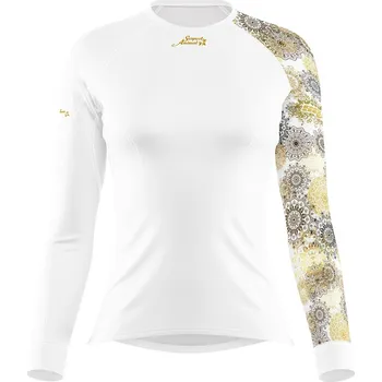 Dámské funkční triko s dlouhým rukávem GOLDEN EYE bílá Bamboo Heavy - Žlutá / XXL