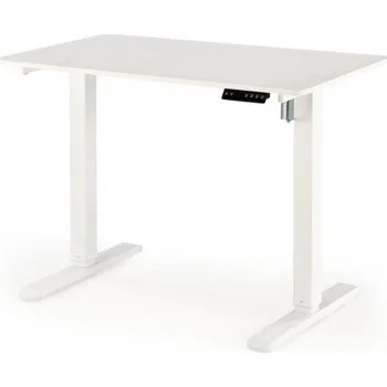 Psací stůl Elektricky výškově nastavitelný stůl LIFT — kov, nábytková deska, bílá