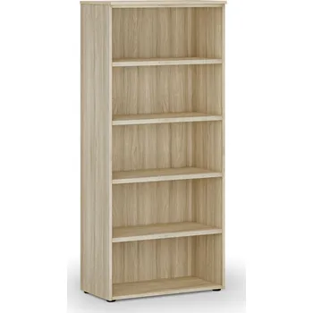B2B Partner Kancelářský regál PRIMO WOOD, 800 x 420 x 1781 mm, dub přírodní