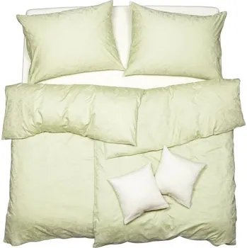 Povlečení SCANquilt povlečení ELEGANT PLUS spirály pistáciová zelená 140 x 200/70 x 90 cm