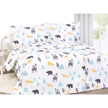 Povlečení Dětské bavlněné povlečení - polární zvířata 140x200+70x90