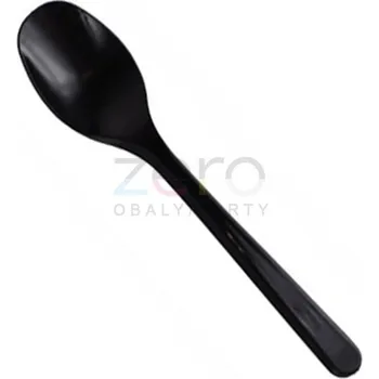 Jednorázové nádobí Lžička dezertní PS 125 mm LUX - černá