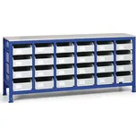 B2B Partner Regál s kovovými zásuvkami, 24 zásuvek