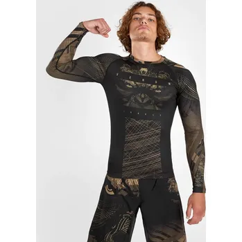 Rashguard Pánský rashguard - funkční triko - Venum Gorilla Jungle - dlouhé rukávy - Black/Sand černé Velikost: XL