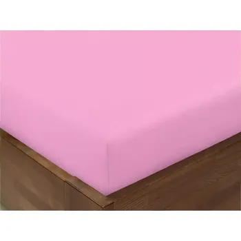 Prostěradlo Bavlněné napínací prostěradlo - růžové 90x200