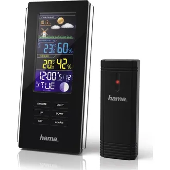 Meteostanice Elektronická meteorologická stanice HAMA "Color Edge", černá