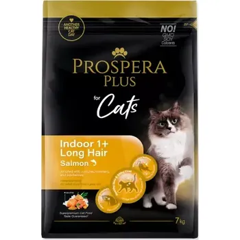 Krmivo pro kočku Krmivo Prospera Plus Indoor 1+ Salmon Long Hair 7kg