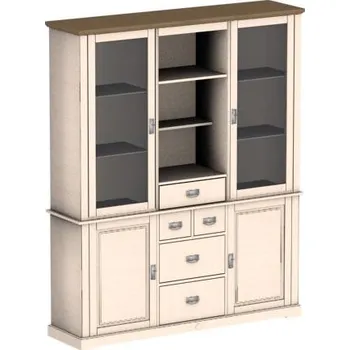 Komoda Jitona Country Inn vitrína, 2 dveře, 2 niky, 1 zásuvka, komoda, 2 dveře, 4 zásuvky