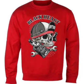 Pánská mikina mikina bez kapuce pánské - COMMANDER - BLACK HEART - 17305 - L