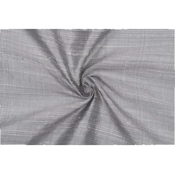 Hedvábný dupion, šanžánový, lehký, stříbrno-bílý, sartor.cz