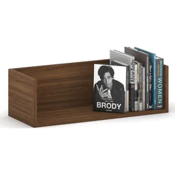 Obývací pokoj B2B Partner Police na zeď PRIMO s bočnicemi, 800 x 310 x 250 mm, ořech