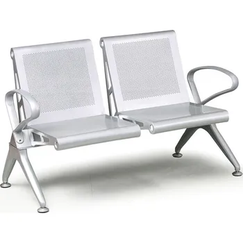 B2B Partner Kovová lavice do čekáren STRONG PLUS, 2 místa