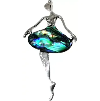 Brož Brož tanečnice s mušlí Paua