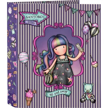 Set školních potřeb Kroužkový pořadač Gorjuss Up and away Purpurová A4 (27 x 33 x 6 cm)