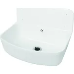 Výlevka plast - 49cm bílá CHUDĚJ bez mřížky, se sifonem a instalační sadou