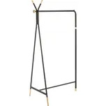 Stojanový věšák PEPA — kov, masiv, černá