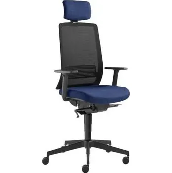 Židle kancelářská Lyra 215-SYS, hlavová opěrka, modrá