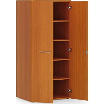 Policová skříň B2B Partner Kancelářská policová skříň PRIMO WOOD s dveřmi, 1781 x 800 x 600 mm, třešeň