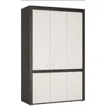 SICERAR skříň 3D, norská borovice černá/bílý lesk +možnost VÝNOSU + vyzvednutí ZDARMA