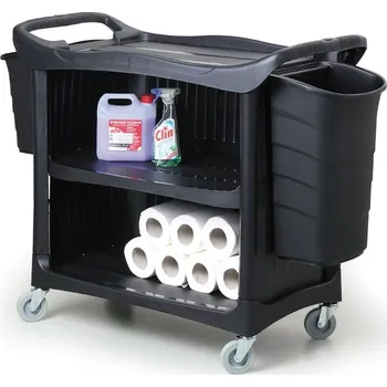 Úklidový vozík B2B Partner Plastový policový úklidový vozík, 3 police, 51 x 108 x 98 cm