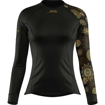 Dámské funkční triko s dlouhým rukávem GOLDEN EYE černá Bamboo Heavy - Žlutá / XXL