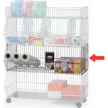 B2B Partner Drátěný stohovací koš 600 x 430 x 310 mm, bílá