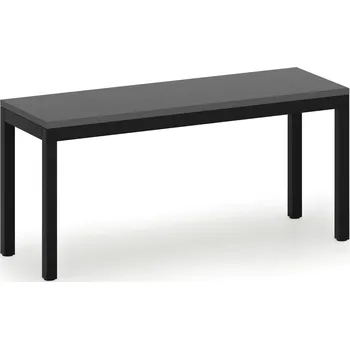 B2B Partner Šatní lavice, sedák - lamino, délka 900 mm, černé nohy, grafit