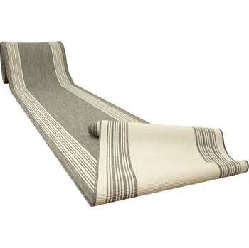 Koberec Balta Běhoun sisalový oboustranný Brussels 205072 Moderní šedý krémový Šíře: 80 cm