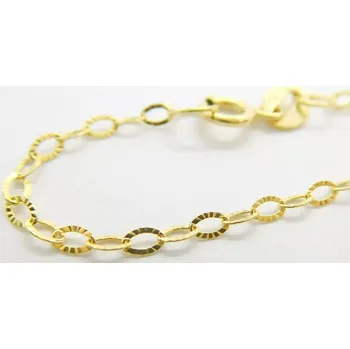 Řetízek Klenoty Budín Dámský gravírovaný zlatý řetízek 45cm/1,20gr HK6176 (Klenoty Budín Dámský gravírovaný zlatý řetízek 45cm/1,20gr HK6176)