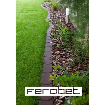 Zahradní obrubník FEROBET Trávníková přídlažba Standard Hnědá 22*12*5cm