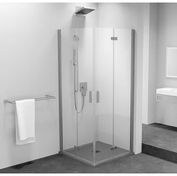 Polysan Zoom Obdélníkový sprchový kout 70x90 cm, skládací, rohový vstup, levý, Chrom / Transparentní, ZL4715L-04