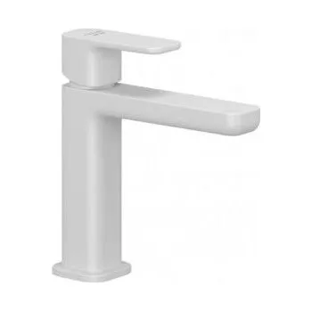 Vodovodní baterie Kludi Renon umyvadlová jednopáková baterie 110, bez odpadové soupravy, bílá mat (422825375)