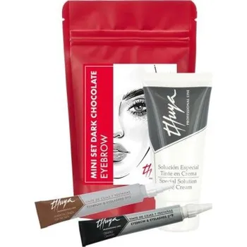 Kosmetická sada Thuya Professional Line Mini Set na obočí Dark Chocolate - barva na řasy popelavě hnědá 14 ml + barva na řasy šedá 14 ml + kysličník v krému 50 ml Dárková sada