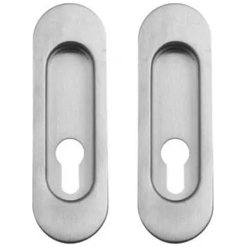 Stavební pouzdro Madlo s cylindrickým zámkem nerez/mat