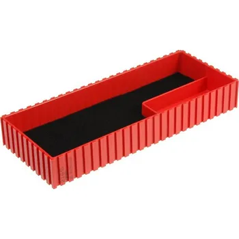 Plastová krabička na mikrometr 35-250x100 mm, červená