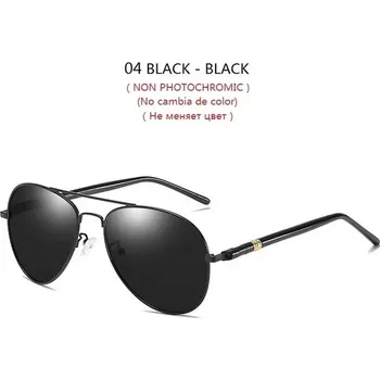 Polarizační fotochromatické pilotní sluneční brýle unisex - 04 Nefotochromní