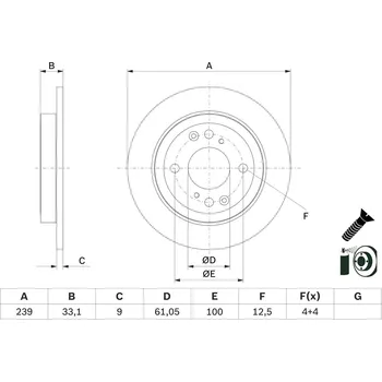 Brzdový kotouč Brzdový kotouč BOSCH 0 986 479 E95