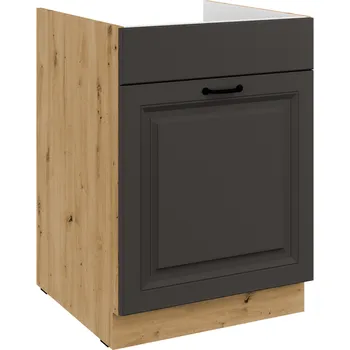 Kuchyňská skříňka Stilo 60 ZL 1S BB, korpus dub artisan, dvířka šedá