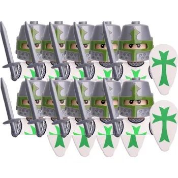 Vojenské stavebnice rytířů a anime figurky | lego styl figurky a komponenty - B18-31-2-10PCS