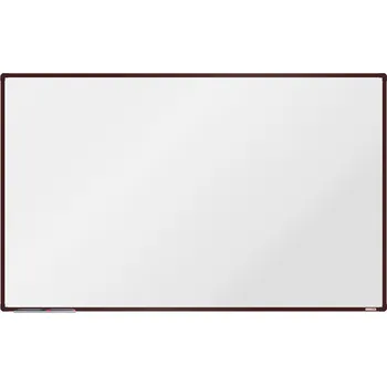 boardOK Bílá magnetická popisovací tabule boardOK, 2000 x 1200 mm, hnědý rám