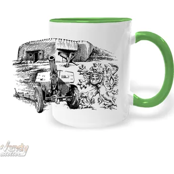 Hrnek - Obrana republiky Barva: Zelená