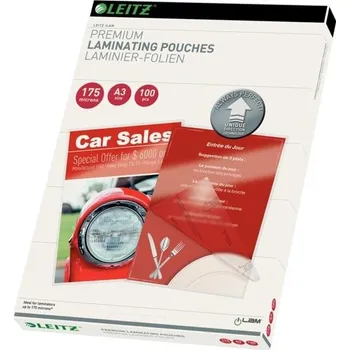 Laminovací fólie Laminovací fólie Leitz, A3, 2x175 mic,lesk, 100 ks