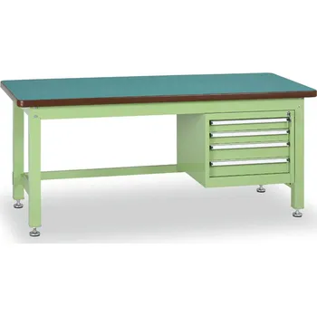 Dílenský stůl Profesionální dílenský stůl GL, 4 zásuvky, deska MDF + PVC, 1800x750 mm