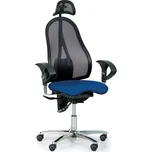 TOPSTAR Zdravotní balanční kancelářská židle EXETER NET s opěrkou hlavy, modrá