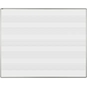 ekoTAB Bílá keramická popisovací tabule s potiskem ekoTAB, 1500 x 1200 mm, notová osnova