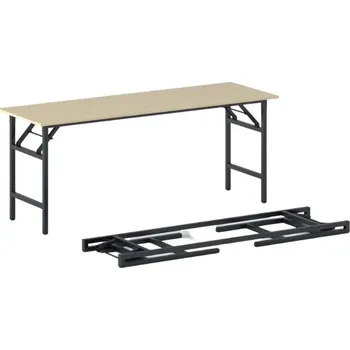 Konferenční stolek Konferenční stůl FAST READY, 170x50 cm, černá podnož, bříza